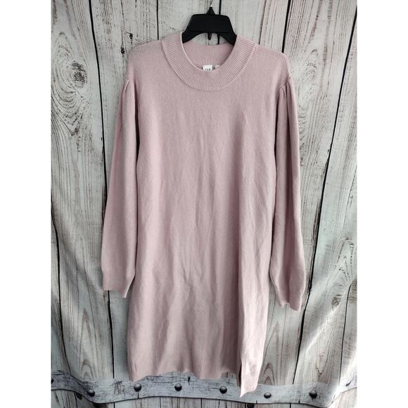 Gap NEW Soft & Stretchy Mock-Neck Long Slv Sweater Dress in Mauve Mist XXL - Picture 2 of 10